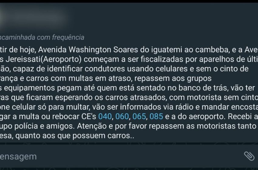  Aparelho ‘de última geração’ que multa motorista sem cinto e ao celular em Fortaleza é fake news, diz Detran-CE – G1